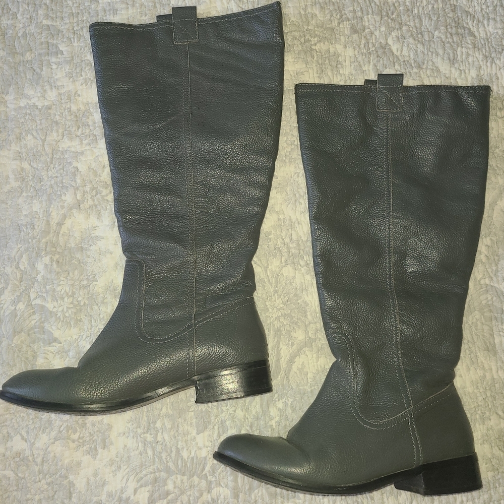 Leather knee-high boots for sale